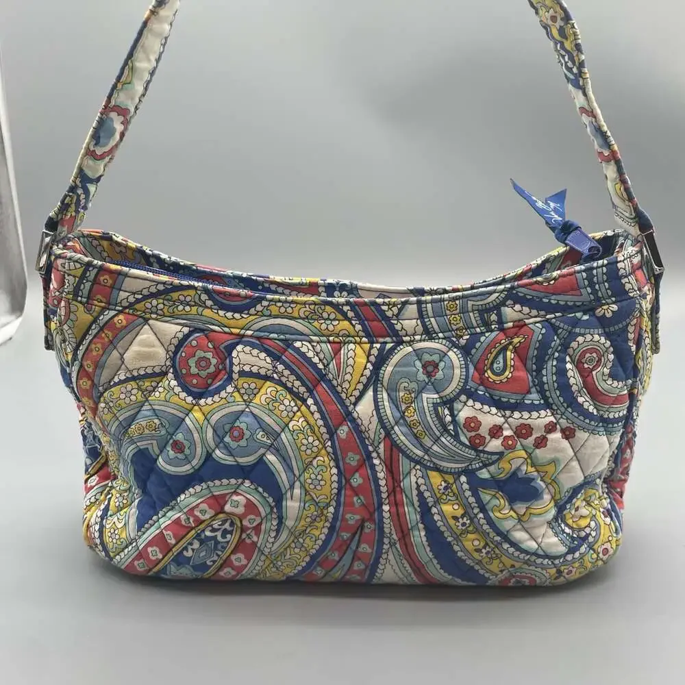 Vera Bradley Shoulder Bag Womens Multicolor Marina Paisley Floral Purse Clean